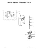 Motor and ice container parts