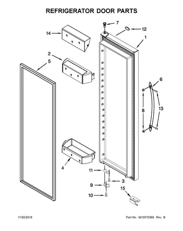 Refrigerator door parts