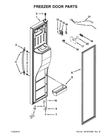Freezer door parts