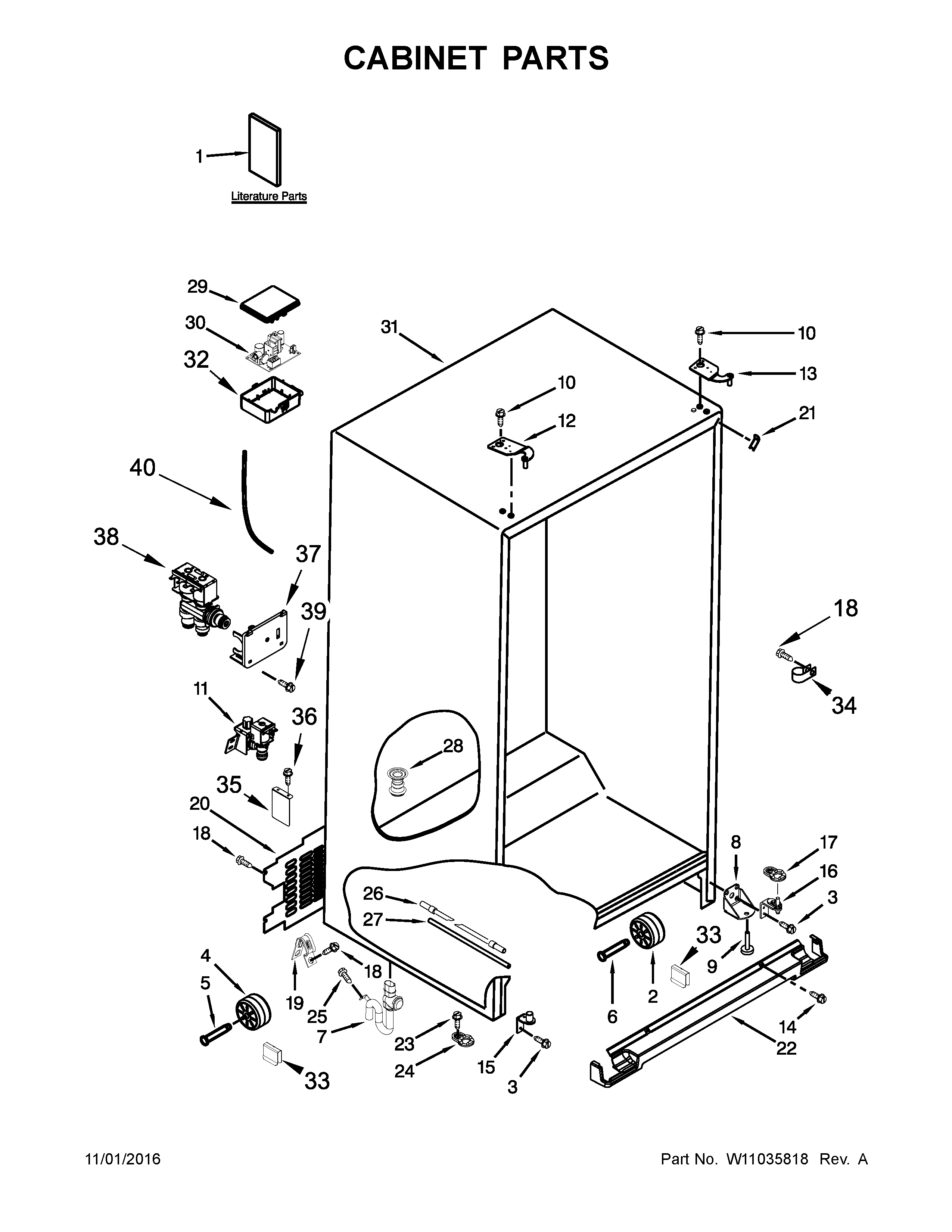 Cabinet parts