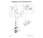 Kenmore 10651135610 icemaker and ice container parts diagram