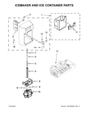 Icemaker and ice container parts