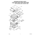 Kenmore 10658024803 refrigerator shelf parts diagram