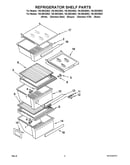Refrigerator shelf parts