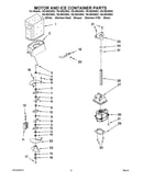Motor and ice container parts