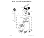 Kenmore 66513542N413 pump, washarm and motor parts diagram