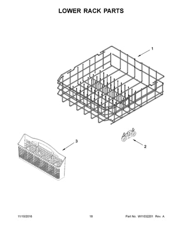 Lower rack parts