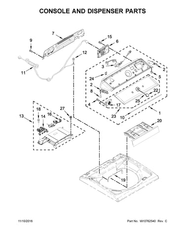 Console and dispenser parts