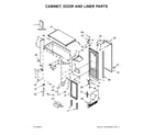 Kenmore 10689553102 cabinet, door and liner parts diagram