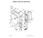 Kenmore 10689592102 cabinet, door and liner parts diagram
