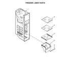Kenmore 10651789410 freezer liner parts diagram