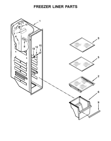 Freezer liner parts