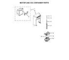 Kenmore 10651782410 motor and ice container parts diagram