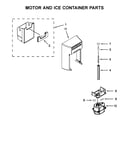 Motor and ice container parts