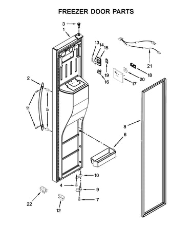 Freezer door parts
