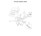 Kenmore 11044422510 top and control parts diagram