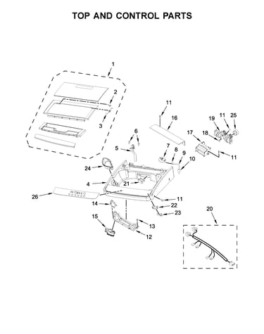 Top and control parts