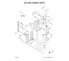 Kenmore 11020372710 top and cabinet parts diagram