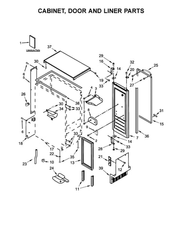 Cabinet, door and liner parts