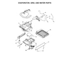 Kenmore 10689593101 evaporator, grid, and water parts diagram