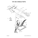 Kenmore 11072332510 top and console parts diagram