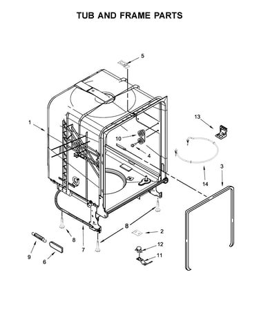 Tub and frame parts