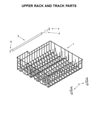 Upper rack and track parts
