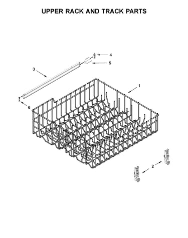 Upper rack and track parts
