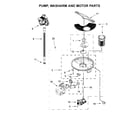 Kenmore 66513203N412 pump, washarm and motor parts diagram