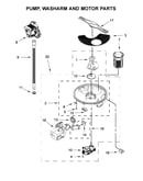 Pump, washarm and motor parts