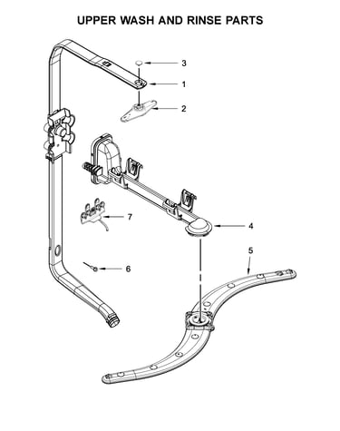 Upper wash and rinse parts