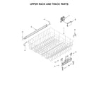 Kenmore 66513209N412 upper rack and track parts diagram