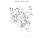 Kenmore 11041942710 top and cabinet parts diagram
