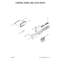 Kenmore 66514579N611 control panel and latch parts diagram