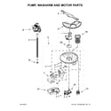 Kenmore 66514579N611 pump, washarm and motor parts diagram