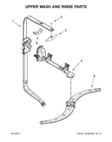 Upper wash and rinse parts