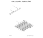 Kenmore 66514572N611 third level rack and track parts diagram