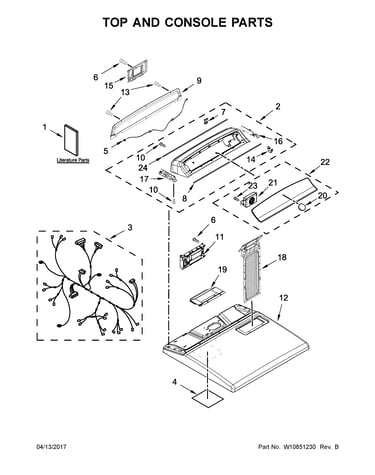 Top and console parts