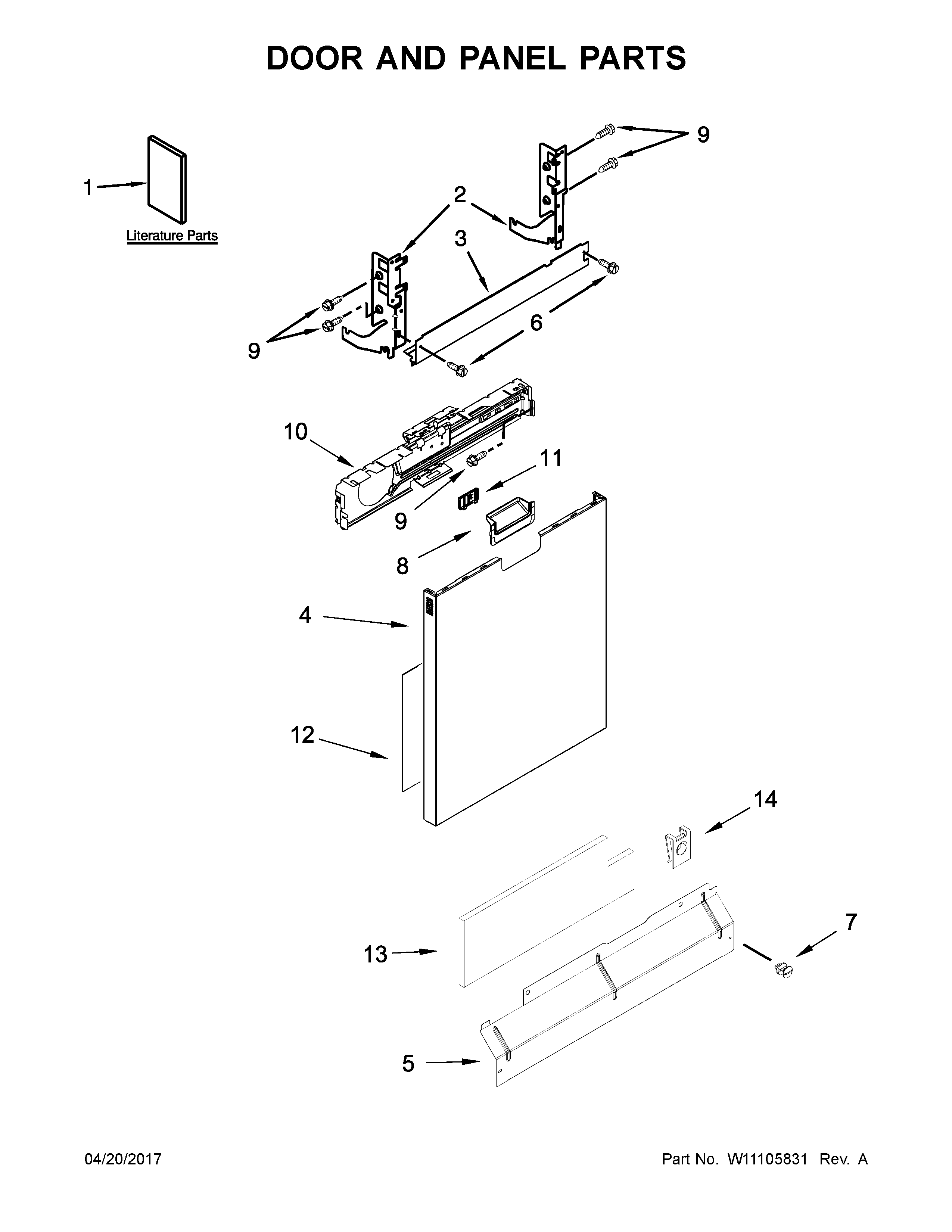 Door and panel parts