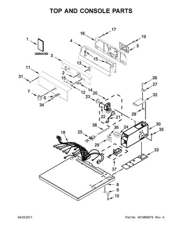 Top and console parts