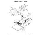 Kenmore 11077022710 top and console parts diagram