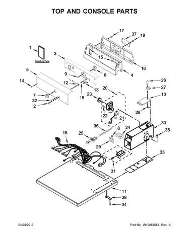 Top and console parts
