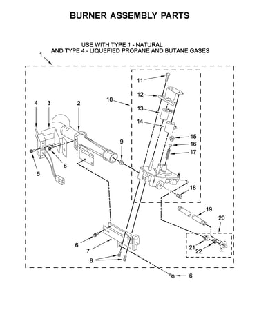 Burner assembly parts
