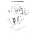 Kenmore 11067132411 top and console parts diagram