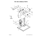 Kenmore 11065232610 top and console parts diagram