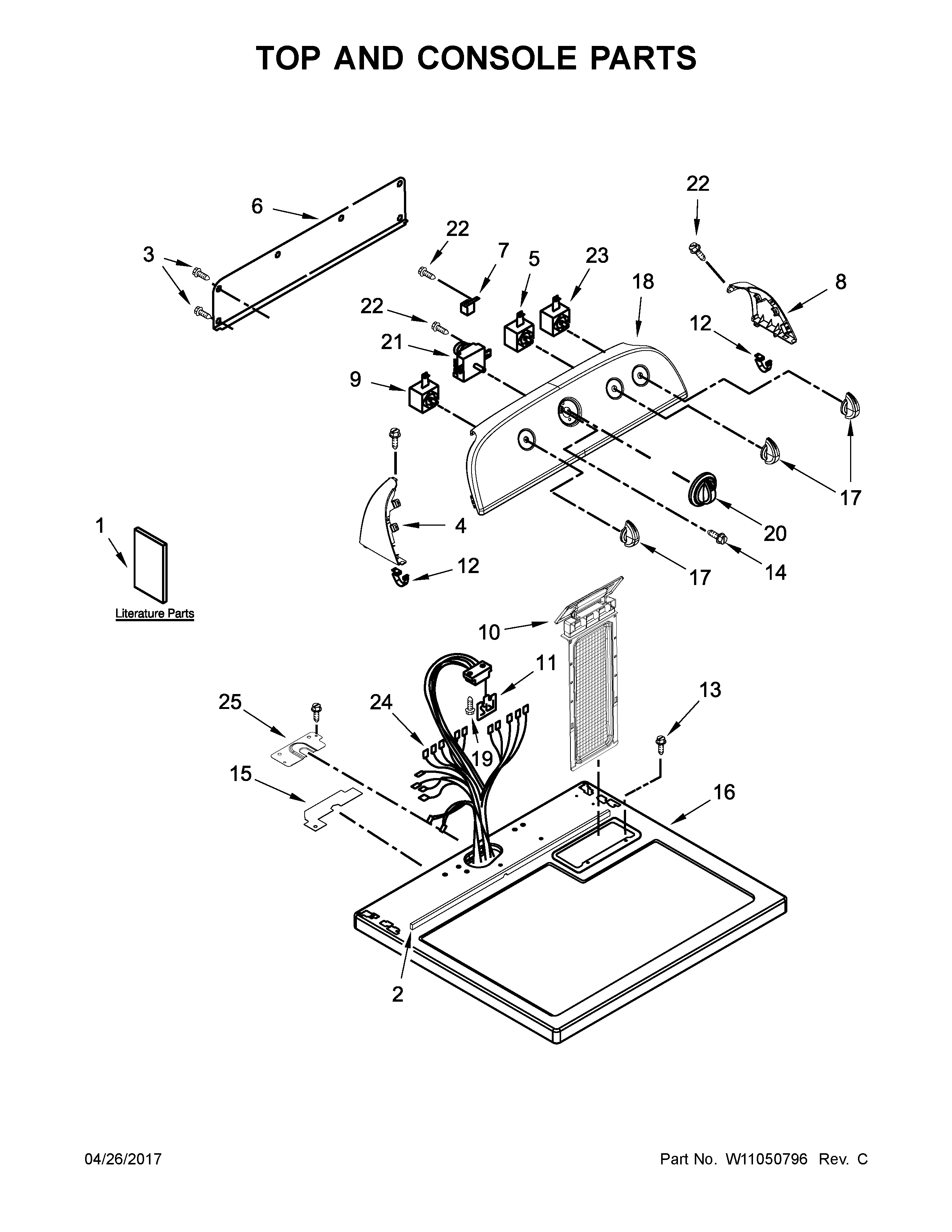 Top and console parts