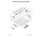 Kenmore Elite 2214743N513 upper rack and track parts diagram