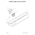 Kenmore 66514565N611 control panel and latch parts diagram