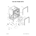 Kenmore 66514565N611 tub and frame parts diagram