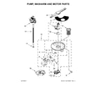 Kenmore 66514565N611 pump, washarm and motor parts diagram